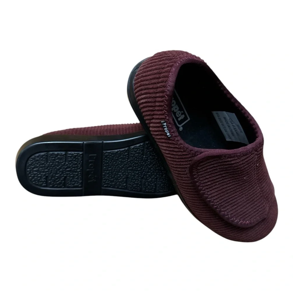Propet Red Loafers with Velcro Strap and Cushioned Comfort